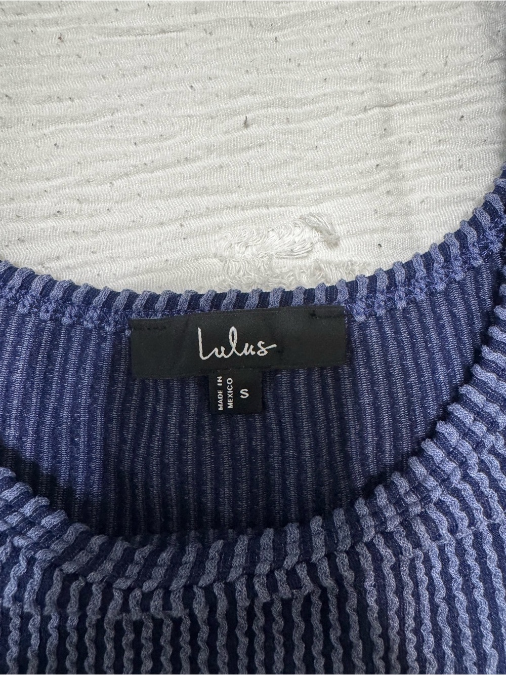 Lulu's Navy Ribbed Scoop Neck Tank - Picture 3 of 3